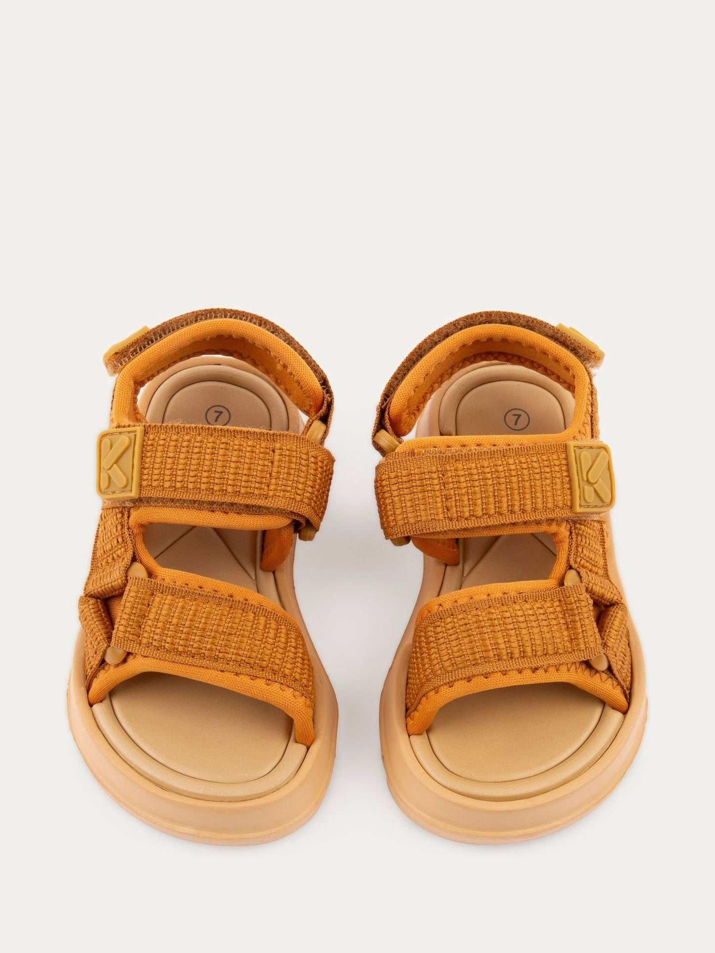 KIDLY By MORI Natural Rip Tape Sandals image 3