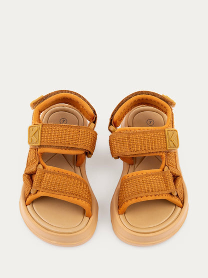KIDLY By MORI Natural Rip Tape Sandals image 3
