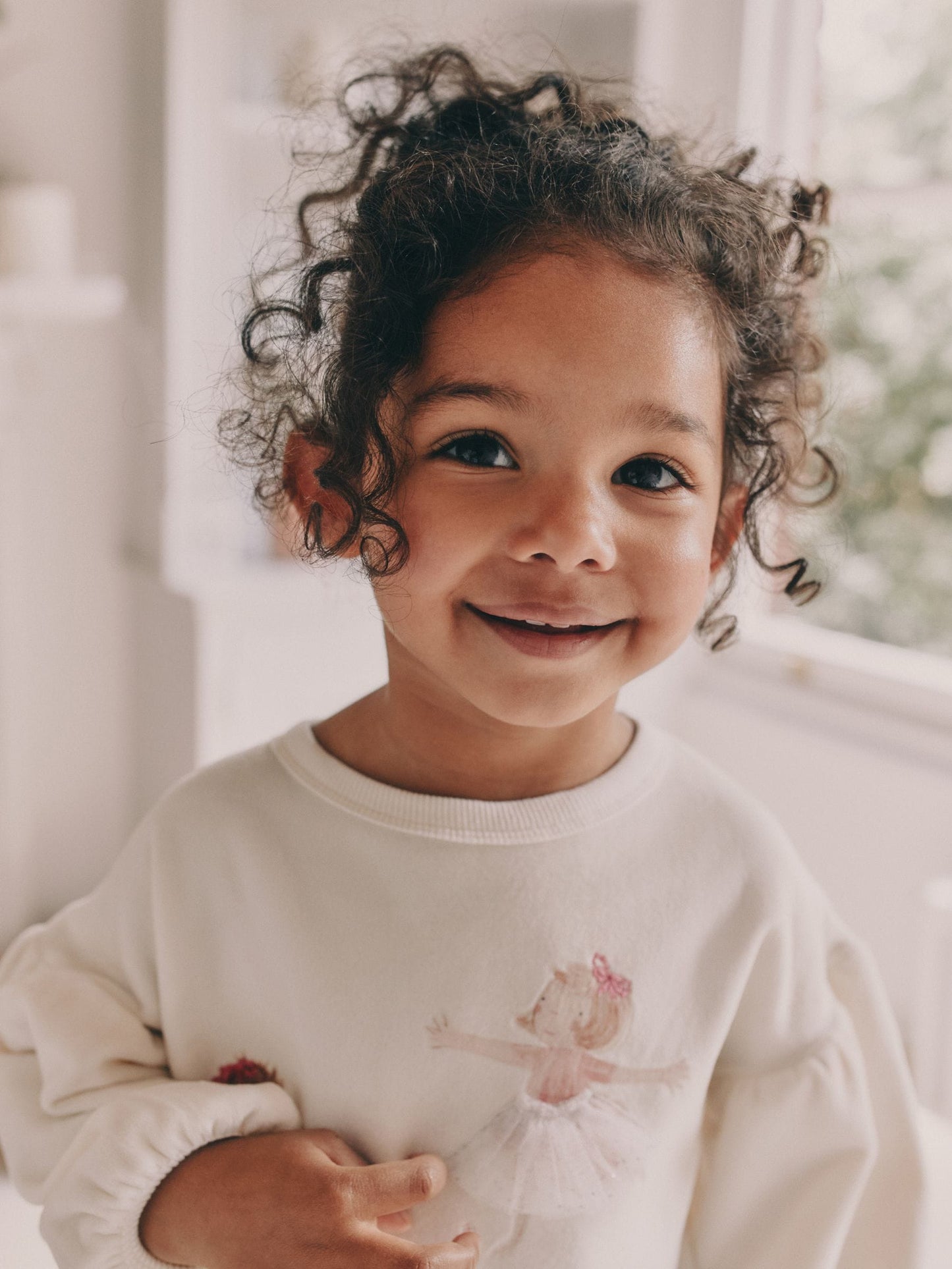 Ecru/Pink Ballerina Cosy Fleece Pyjamas (9mths-10yrs)