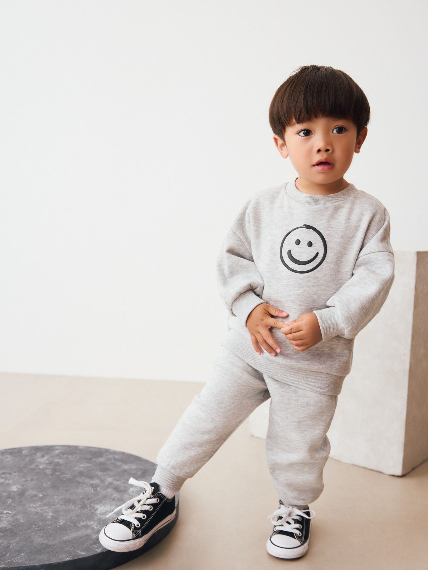 Dsiney Kidz - Grey Marl Back Print Crew Neck Joggers Set (3mths-7yrs) image 2