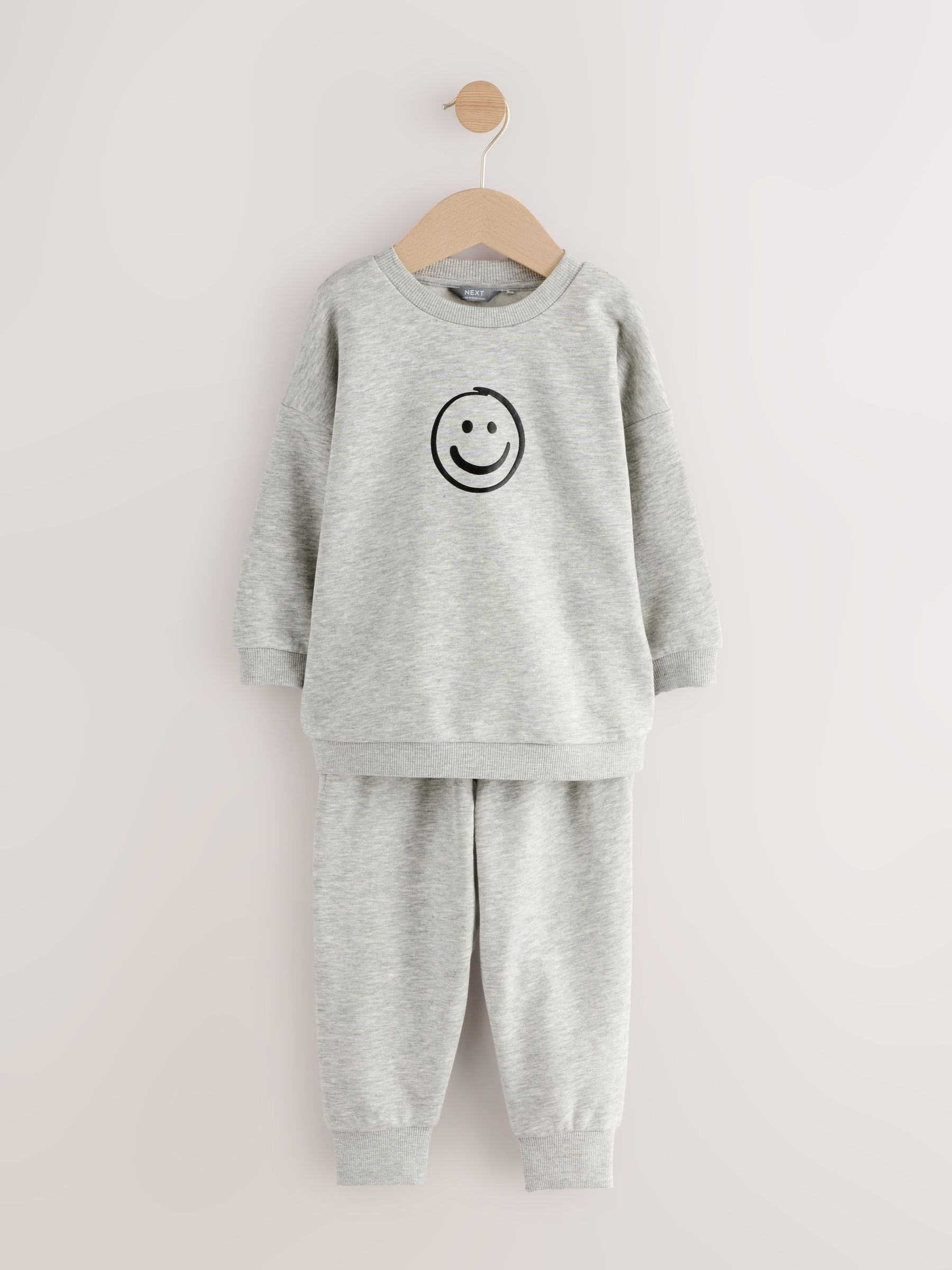 Dsiney Kidz - Grey Marl Back Print Crew Neck Joggers Set (3mths-7yrs) image 4