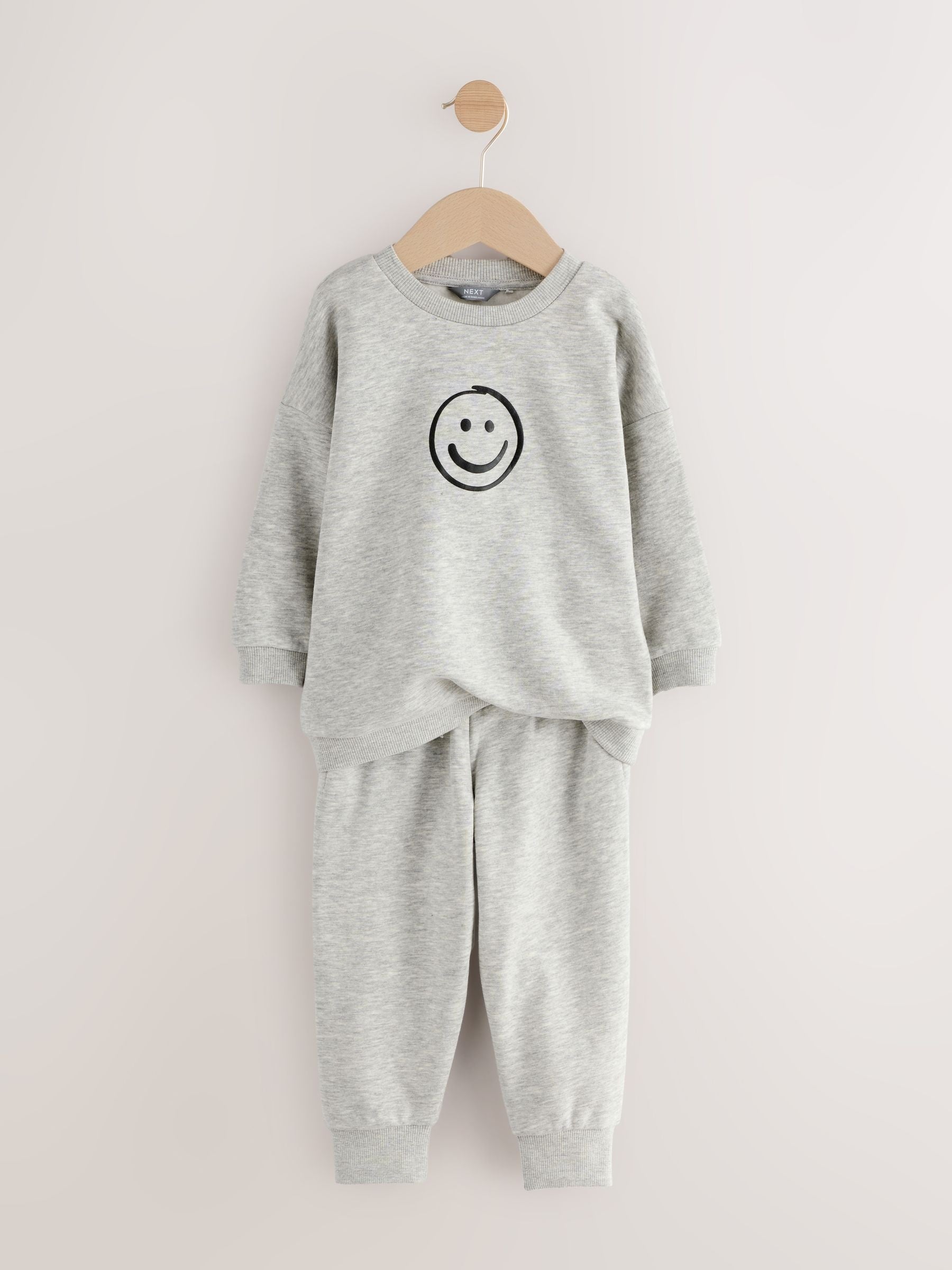 Dsiney Kidz - Grey Marl Back Print Crew Neck Joggers Set (3mths-7yrs) image 5