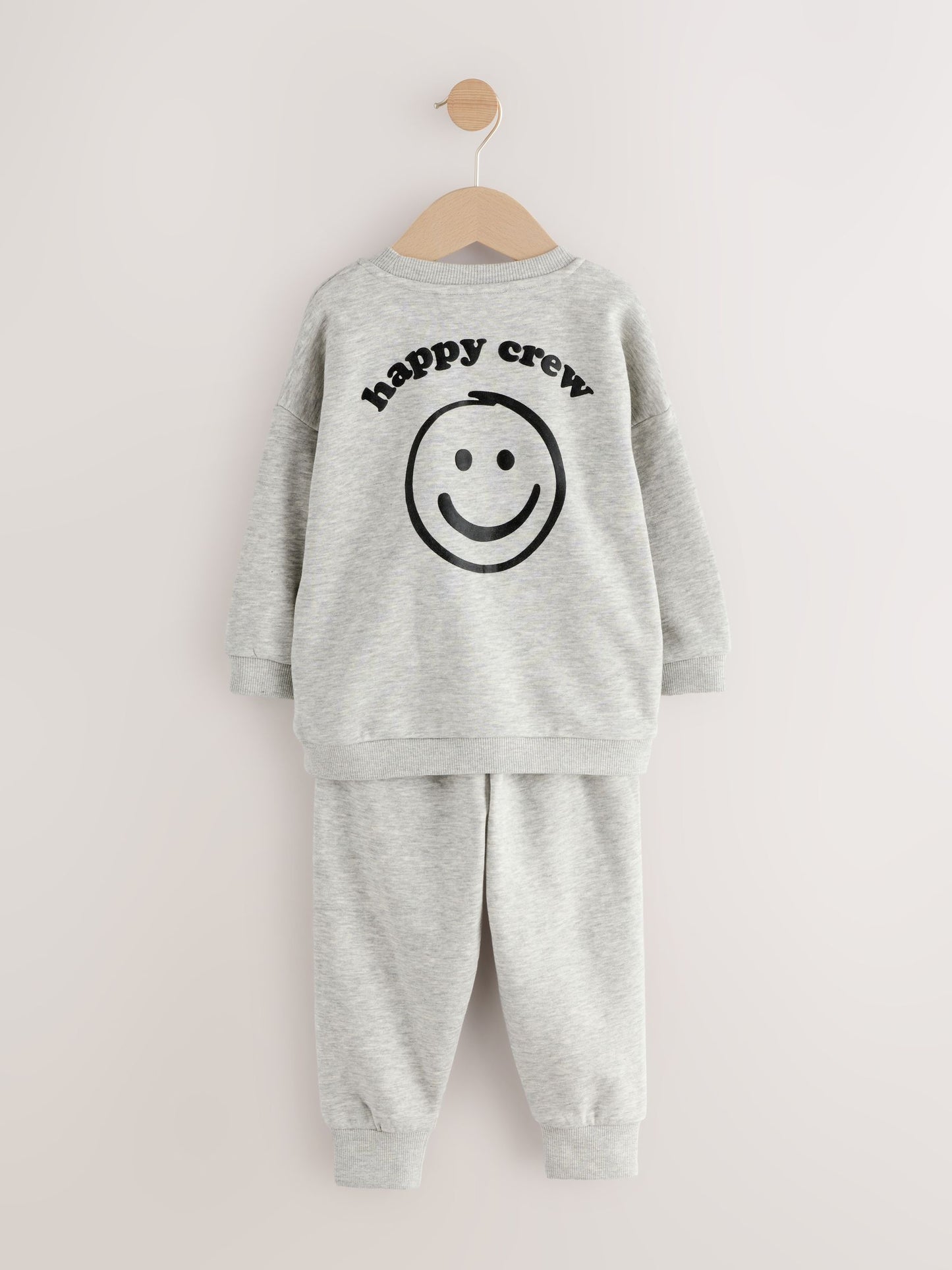 Dsiney Kidz - Grey Marl Back Print Crew Neck Joggers Set (3mths-7yrs) image 6
