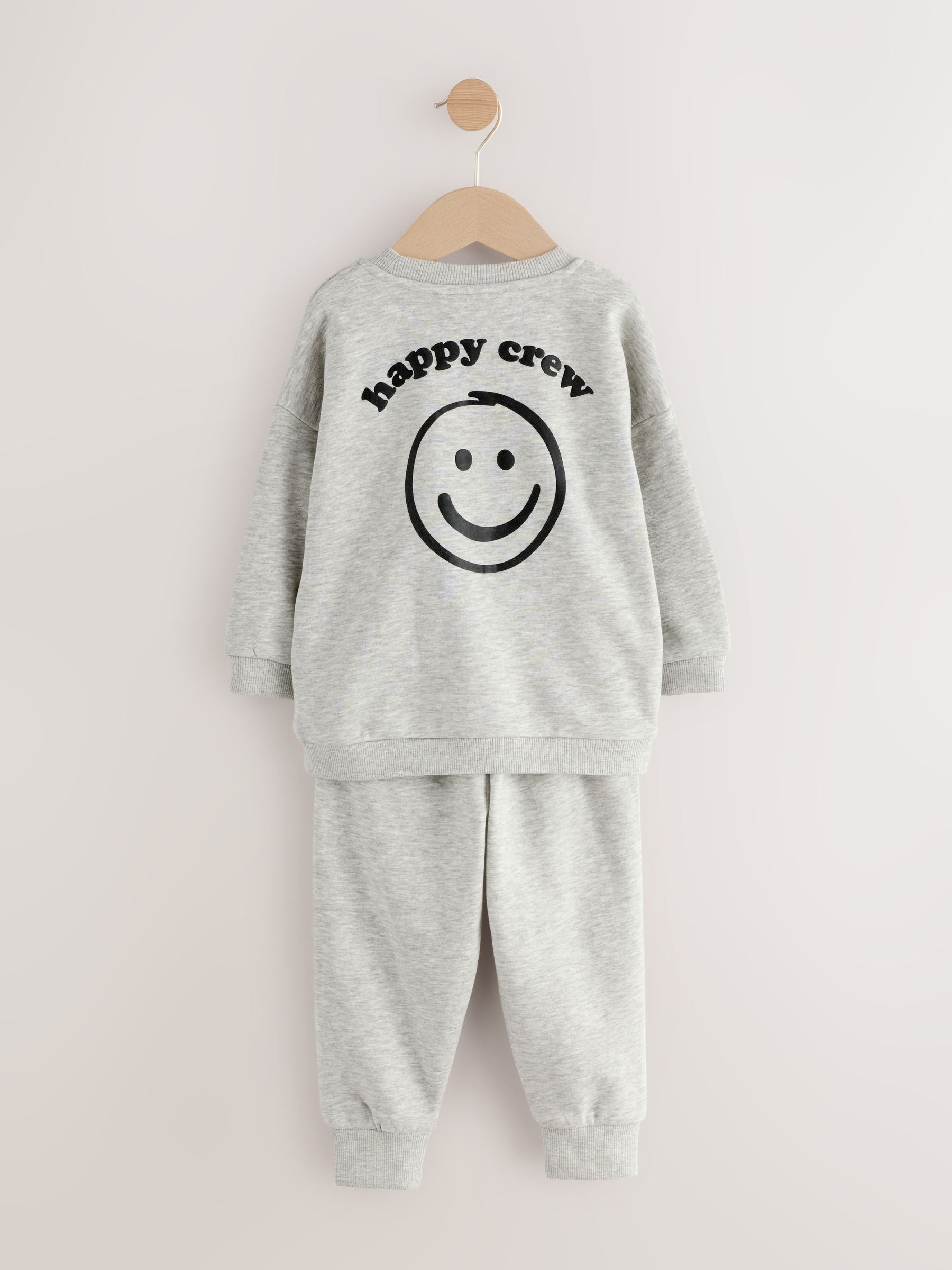 Dsiney Kidz - Grey Marl Back Print Crew Neck Joggers Set (3mths-7yrs) image 6