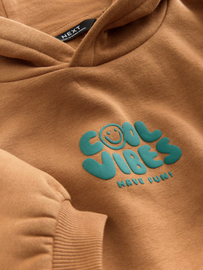 Rust Brown Printed Hoodie and Joggers Set (3mths-7yrs)