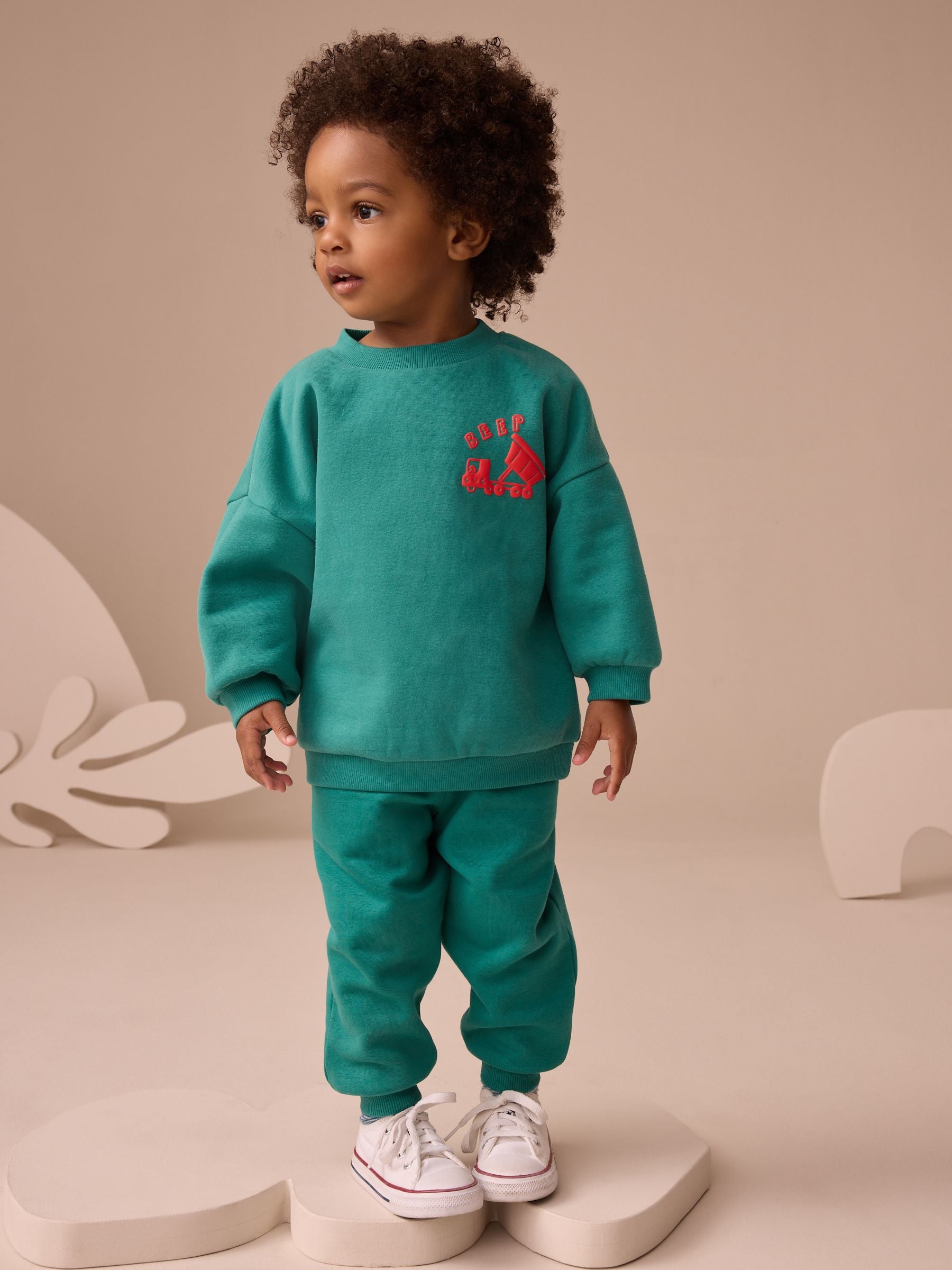 Dsiney Kidz - Green Single Printed Crew Neck Sweat Top & Jogger Sets (3mths-7yrs) image 1