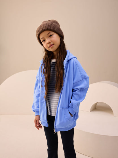 Blue Zip Through Hoodie (3-16yrs)