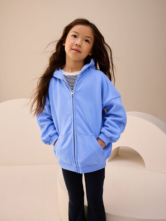 Blue Zip Through Hoodie (3-16yrs)