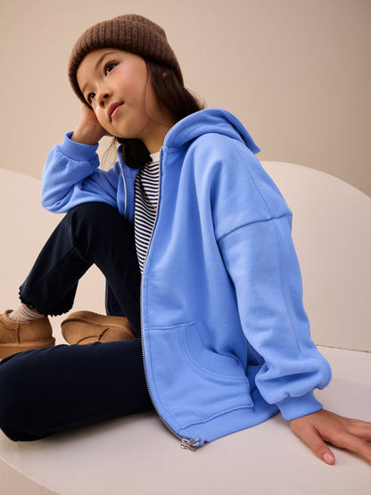 Blue Zip Through Hoodie (3-16yrs)
