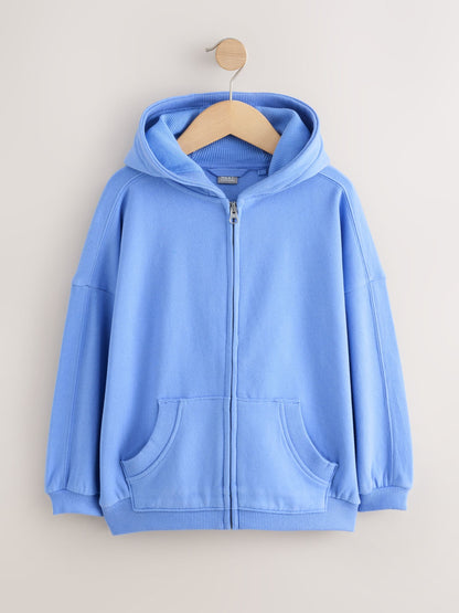 Blue Zip Through Hoodie (3-16yrs)