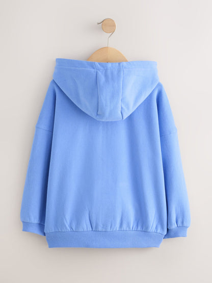 Blue Zip Through Hoodie (3-16yrs)