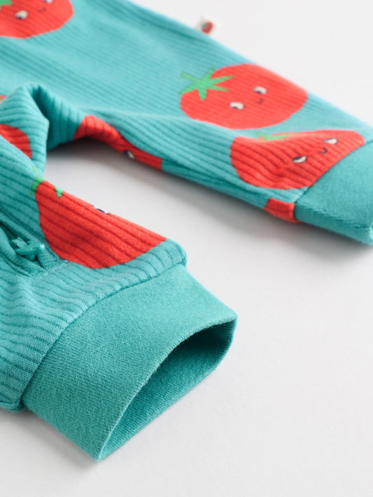 Teal Blue 3 Pack Two Way Zip Baby Sleepsuits (0mths-3yrs) image 3