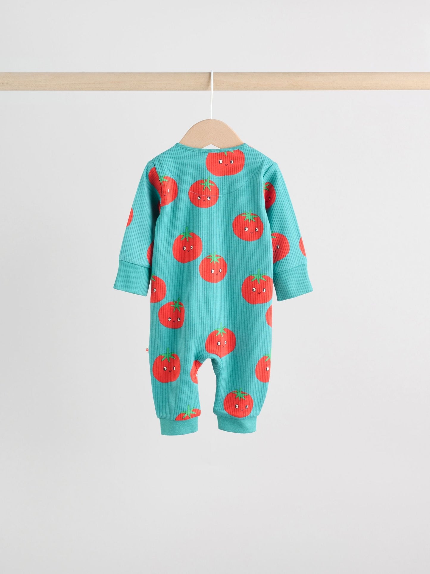 Teal Blue 3 Pack Two Way Zip Baby Sleepsuits (0mths-3yrs)