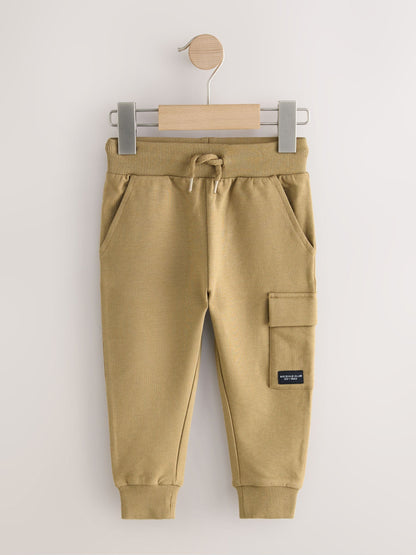 Black/Grey Marl/Tan Brown Skinny Fit Joggers 5 Pack (3mths-7yrs) image 2