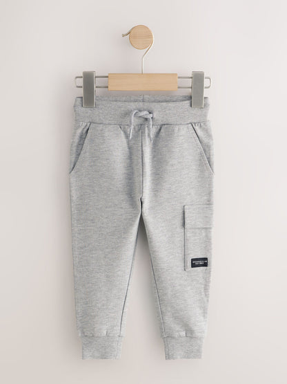 Black/Grey Marl/Tan Brown Skinny Fit Joggers 5 Pack (3mths-7yrs) image 6