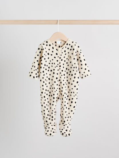 Neutral Baby Micro Fleece Two Way Zip Sleepsuits 2 Pack