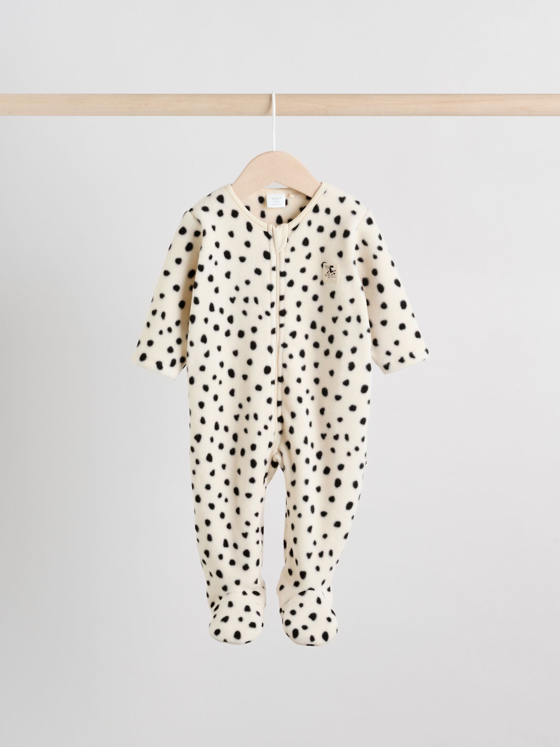 Neutral Baby Micro Fleece Two Way Zip Sleepsuits 2 Pack image 3