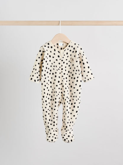 Neutral Baby Micro Fleece Two Way Zip Sleepsuits 2 Pack image 3