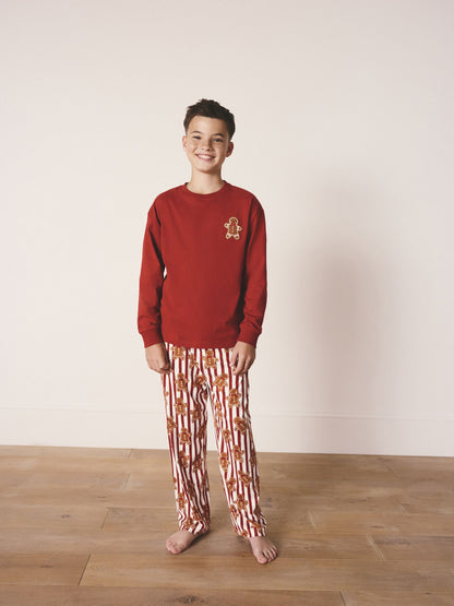 Red Gingerbread Man Matching Family Christmas Cosy Long sleeve Pyjamas (9mths-16yrs) image 5