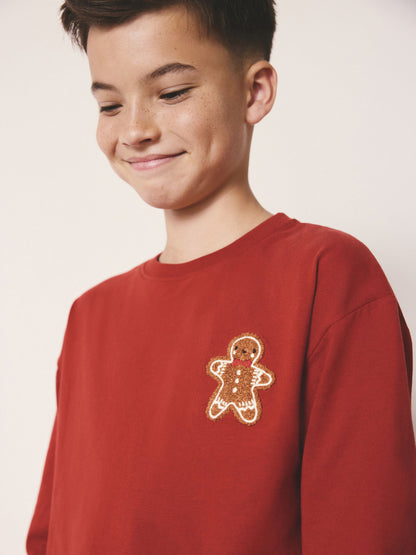 Red Gingerbread Man Matching Family Christmas Cosy Long sleeve Pyjamas (9mths-16yrs) image 6
