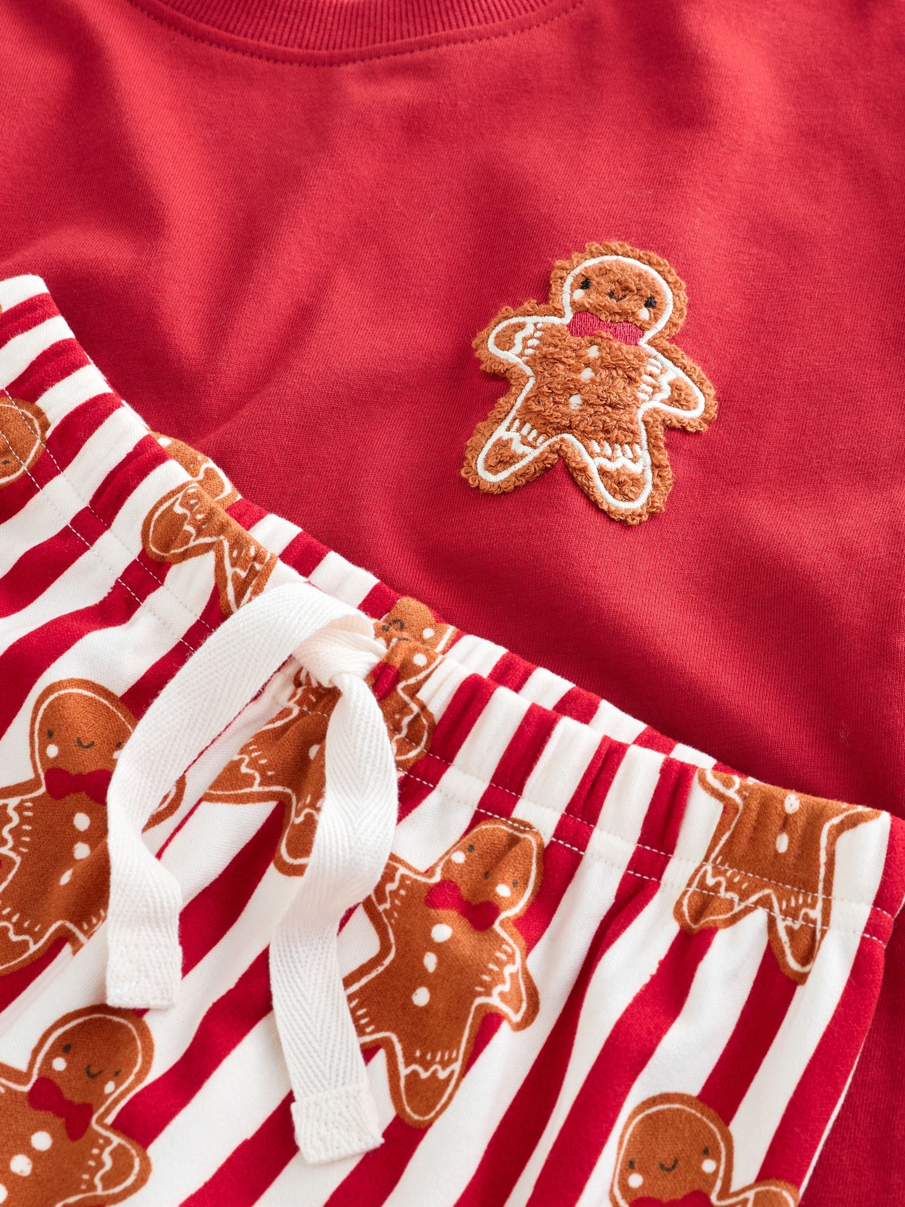 Red Gingerbread Man Matching Family Christmas Cosy Long sleeve Pyjamas (9mths-16yrs) image 8