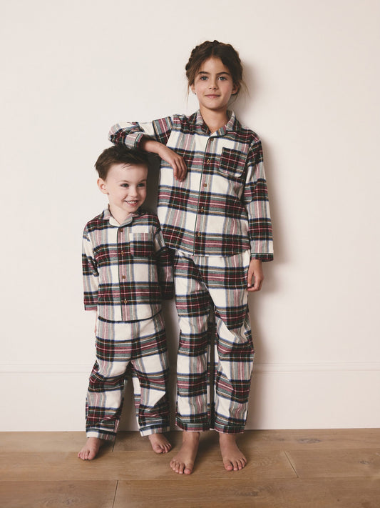 Red/White Check Matching Family Christmas Button Through Pyjamas (9mths-16yrs) image 1