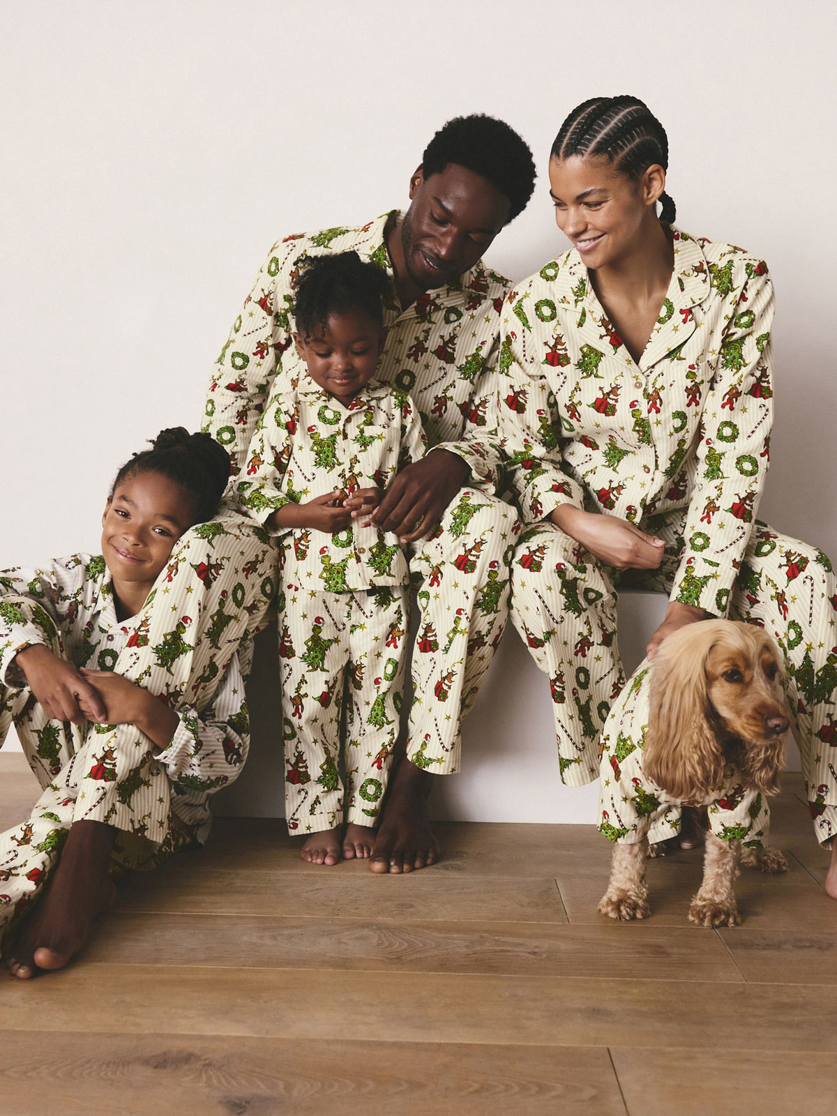 Cream Grinch Matching Family Christmas Button Through Pyjamas (9mths-16yrs) - image 2