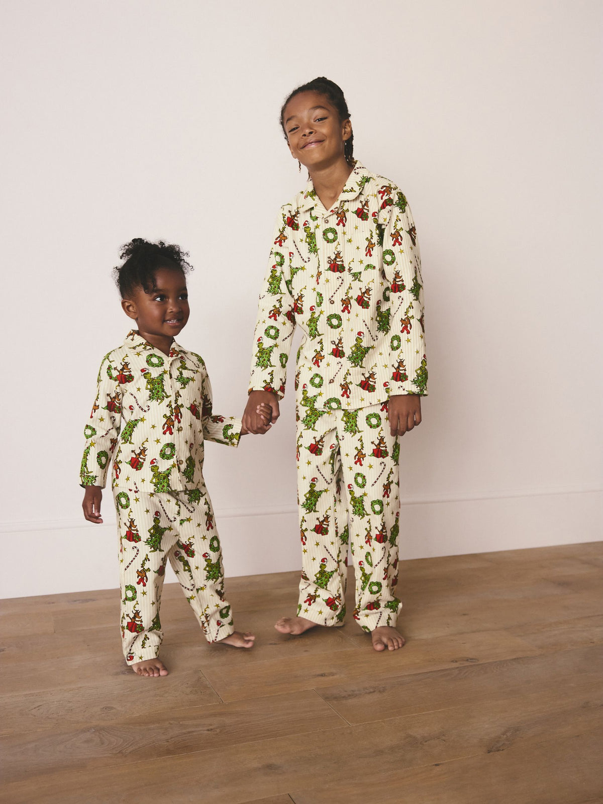 Cream Grinch Matching Family Christmas Button Through Pyjamas (9mths-16yrs) - image 3