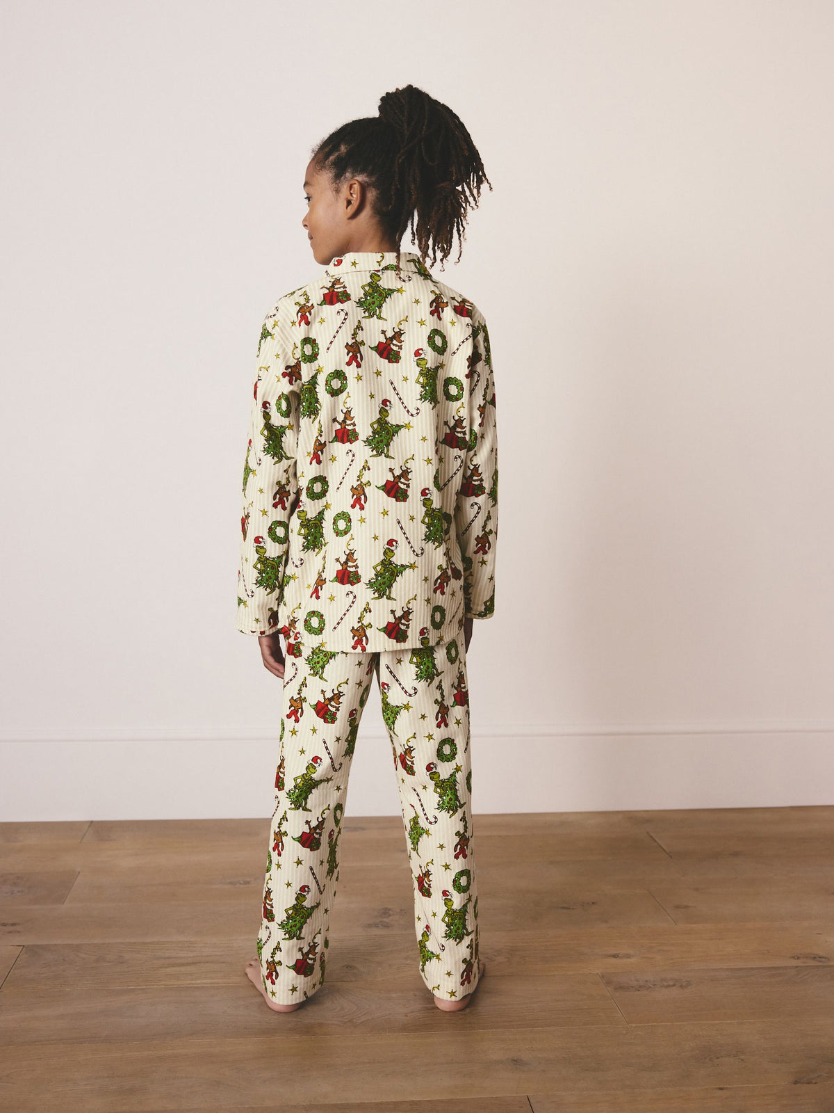 Cream Grinch Matching Family Christmas Button Through Pyjamas (9mths-16yrs) - image 4