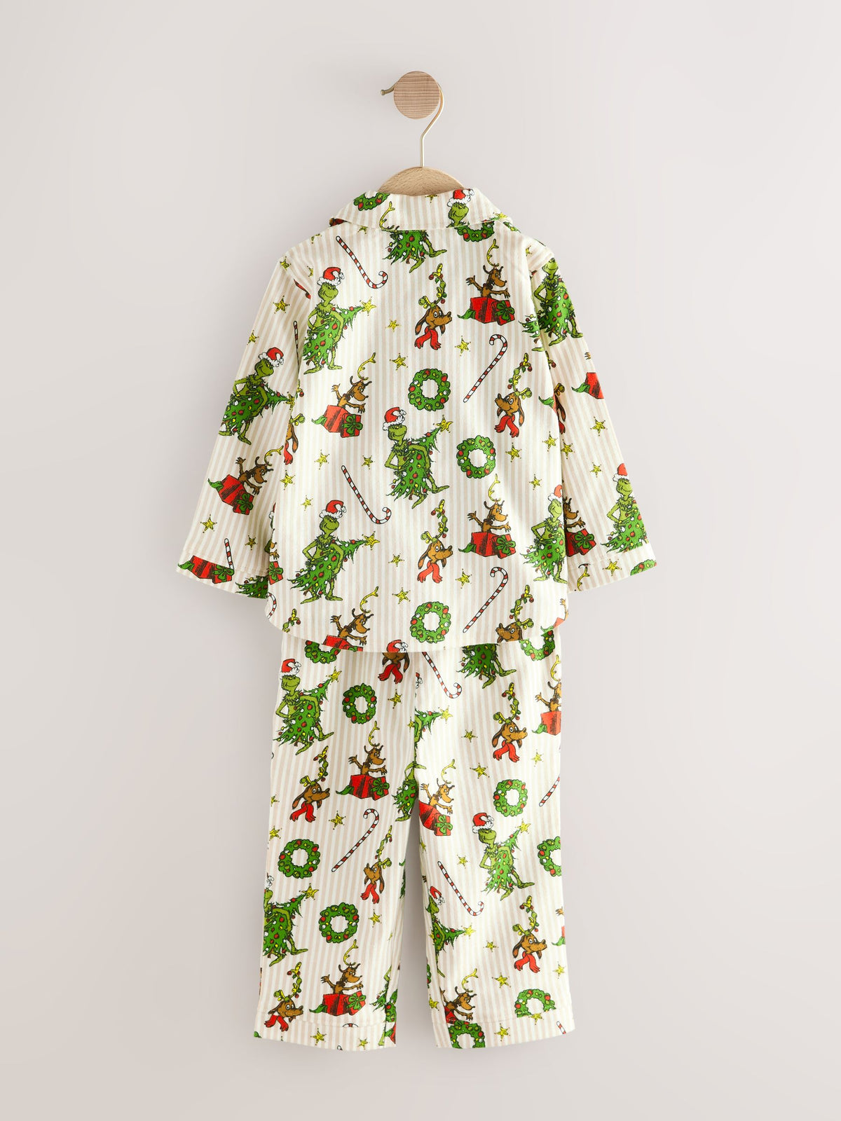Cream Grinch Matching Family Christmas Button Through Pyjamas (9mths-16yrs) - image 7