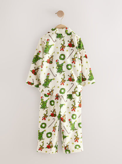 Cream Grinch Matching Family Christmas Button Through Pyjamas (9mths-16yrs) - image 7