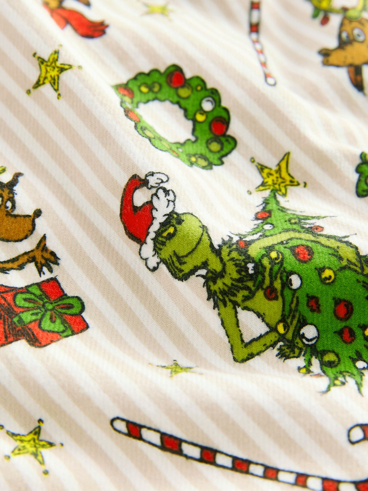 Cream Grinch Matching Family Christmas Button Through Pyjamas (9mths-16yrs) - image 9