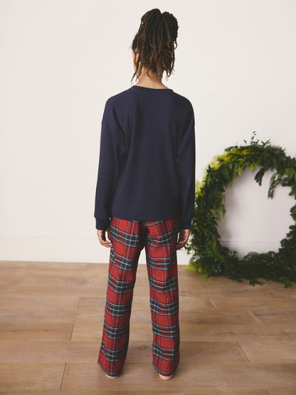 Red Check Single Button Through Xmas Pyjamas (9mths-16yrs)
