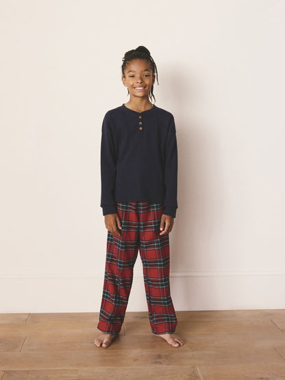 Red Check Single Button Through Xmas Pyjamas (9mths-16yrs)