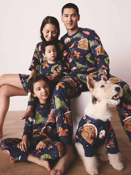 Navy Pudding Matching Family Christmas Pyjamas (9mths-16yrs) image 3