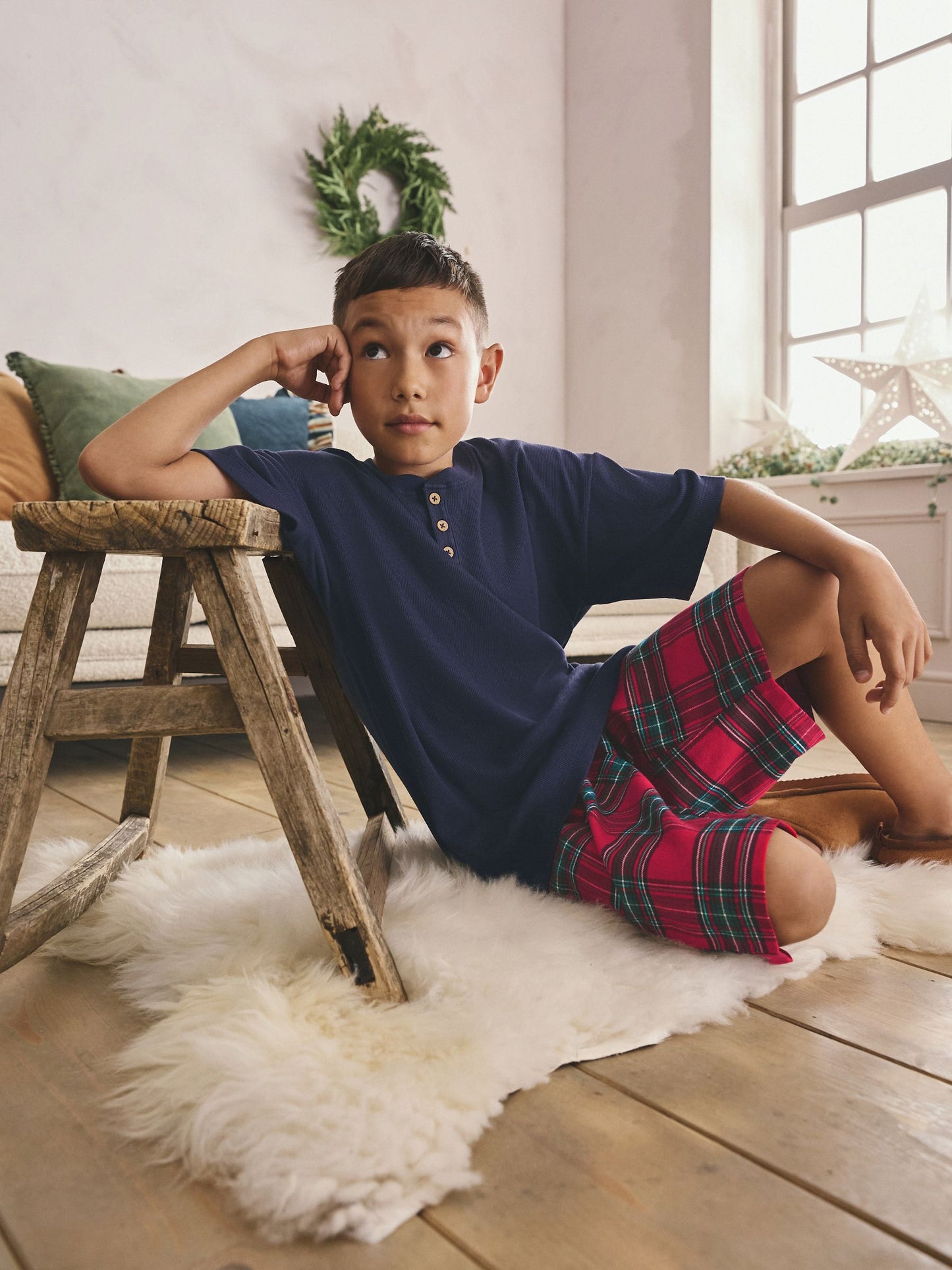 Red Tartan Matching Family Christmas Short Pyjamas (5-16yrs) image 3