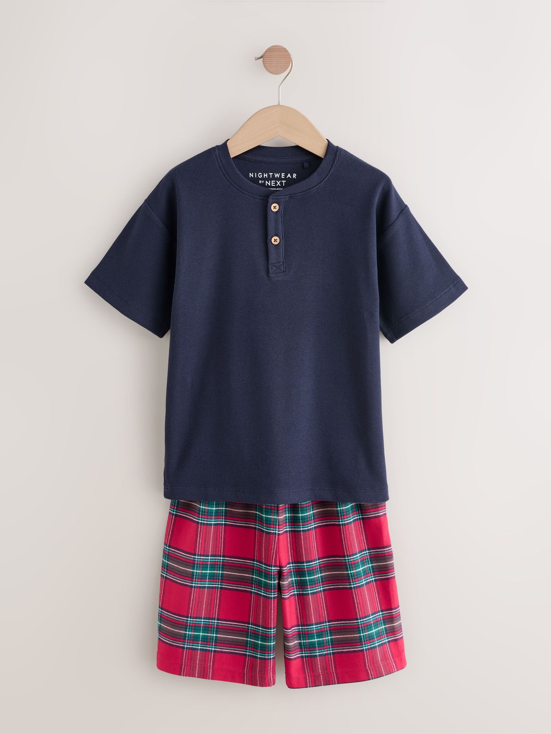 Red Tartan Matching Family Christmas Short Pyjamas (5-16yrs) image 7