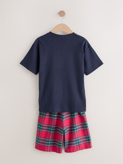 Red Tartan Matching Family Christmas Short Pyjamas (5-16yrs) image 8