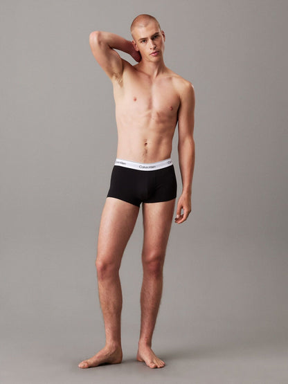 Dsiney Kidz - Calvin Klein White Icon Cotton Stretch Low Rise Boxer Trunks 3 Pack image 3