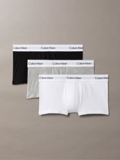 Dsiney Kidz - Calvin Klein Black/White/Grey Icon Cotton Stretch Low Rise Boxer Trunks 3 Pack image 1