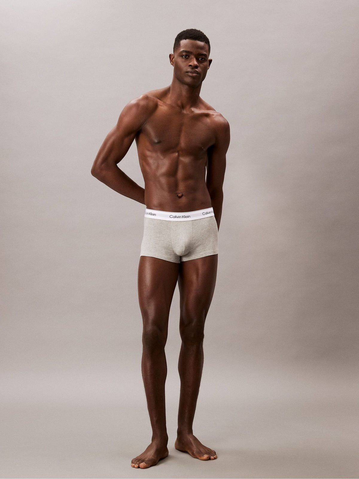 Dsiney Kidz - Calvin Klein Black/White/Grey Icon Cotton Stretch Low Rise Boxer Trunks 3 Pack image 2
