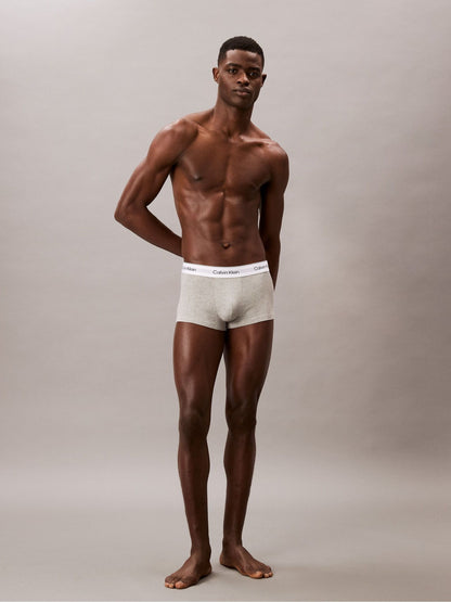 Dsiney Kidz - Calvin Klein Black/White/Grey Icon Cotton Stretch Low Rise Boxer Trunks 3 Pack image 2