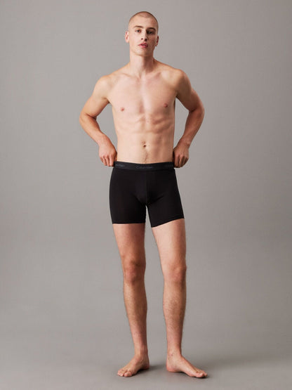 Dsiney Kidz - Calvin Klein Black Tonal Icon Cotton Stretch Boxer Briefs 3 Pack image 2