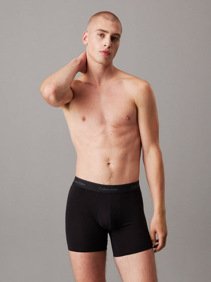 Dsiney Kidz - Calvin Klein Black Tonal Icon Cotton Stretch Boxer Briefs 3 Pack image 3