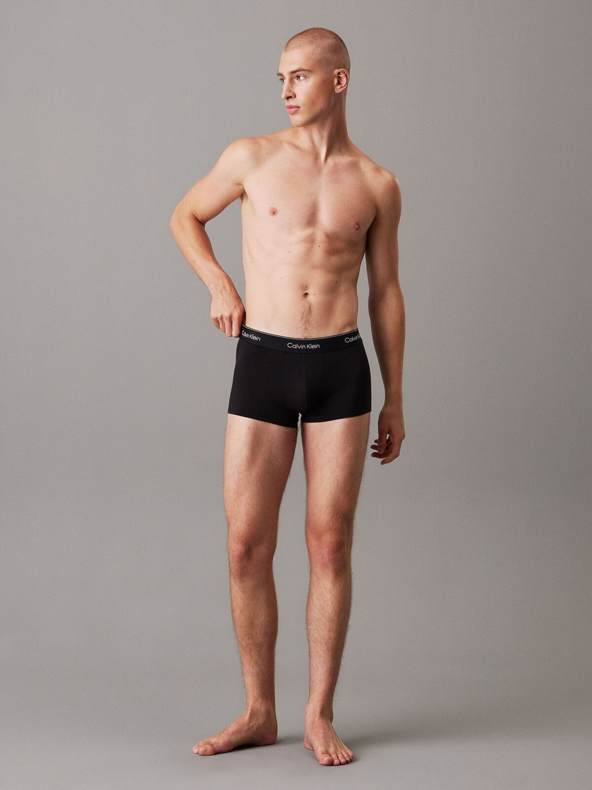 Dsiney Kidz - Calvin Klein Black/Blue/Dark Blue Icon Cotton Stretch Low Rise Boxer Trunks 3 Pack image 3