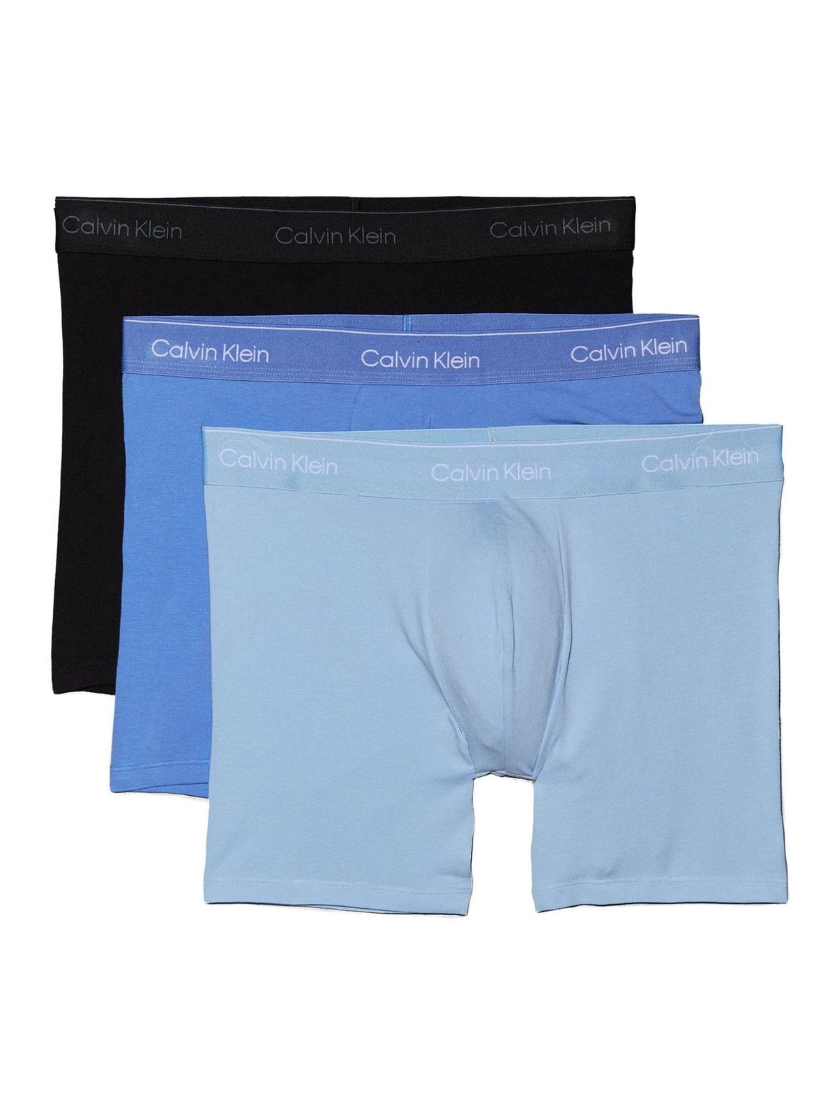 Dsiney Kidz - Calvin Klein Black/Blue/Teal Blue Tonal Icon Cotton Stretch Boxer Briefs 3 Pack image 1