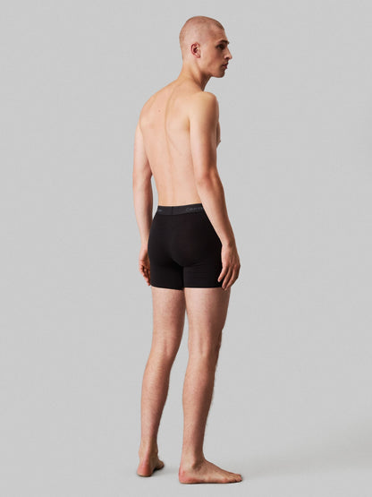 Dsiney Kidz - Calvin Klein Black/Blue/Teal Blue Tonal Icon Cotton Stretch Boxer Briefs 3 Pack image 4