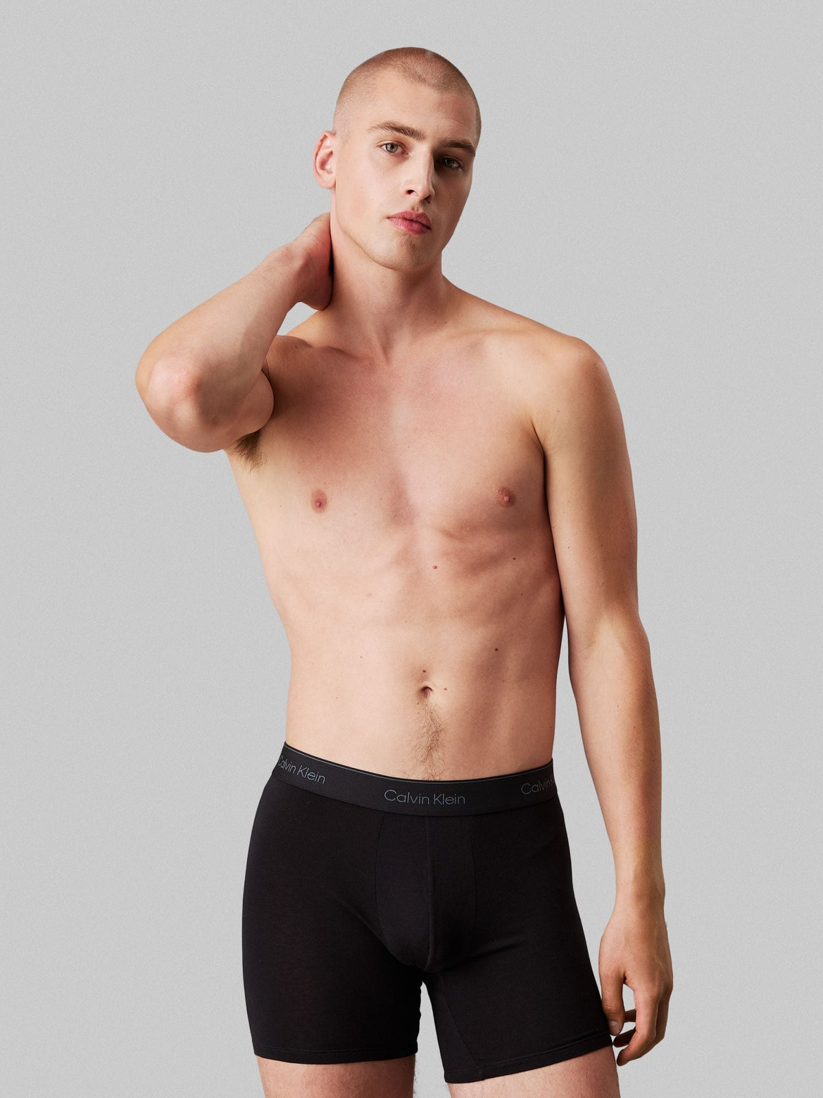 Dsiney Kidz - Calvin Klein Black/Blue/Teal Blue Tonal Icon Cotton Stretch Boxer Briefs 3 Pack image 5