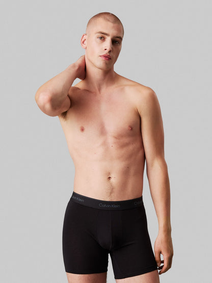 Dsiney Kidz - Calvin Klein Black/Blue/Teal Blue Tonal Icon Cotton Stretch Boxer Briefs 3 Pack image 5