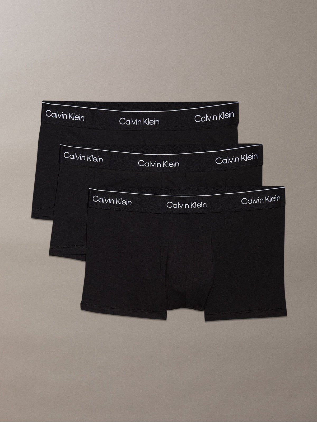 Dsiney Kidz - Calvin Klein Black Tonal Icon Cotton Stretch Low Rise Boxer Trunks 3 Pack image 1